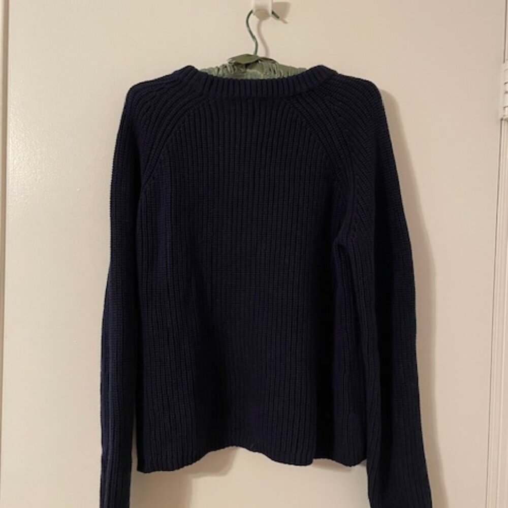 Quince Organic Cotton Fisherman Sweater - Navy - Size L - Picture 3 of 3